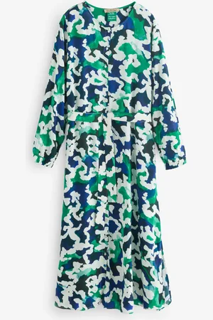 Smith & Soul Abstract Tryk Midi KjoleX-Large