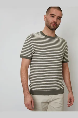 Threadbare Stribet tekstureret T-shirtmedium