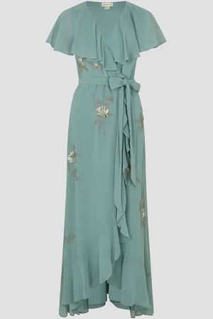 Monsoon Ausha Floral Embellished Maxi Wrap Dress34