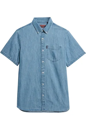 Superdry Essential 100% Bomuld Denim SkjorterMiddel