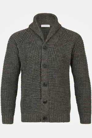 CELTIC & CO. Herre Blå Vaflet Stitch CardiganXL