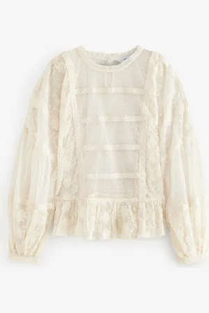 Next Sheer Lace High Neck Blouse52