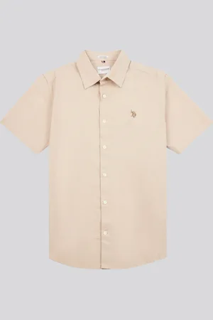 U.S. Polo Assn. U. S. Polo Assn. Mens Linen Blend Short Sleeve ShirtMiddel