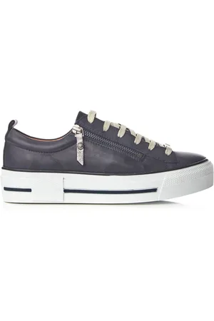 Moda In Pelle Filician Zip & Lace Chunky Slab Sole Trainers