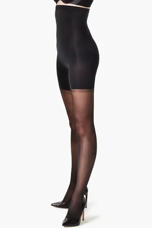 Spanx Shaping High-Waisted Mid-Thigh Sheers Nude TightsM