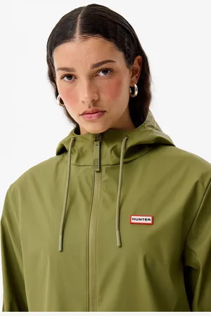 Hunter Water Resistant Zip Up Raincoatxlarge