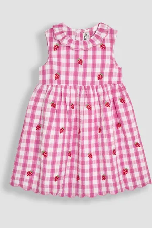 JoJo Maman Bébé Broderet Sommer Kjole98104cm