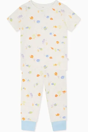 Mori Cream Little Fish Blend Pyjamas Set110116cm