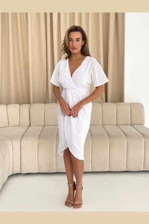 Girl in Mind Novah Pailletter Wrap Detailing Midi Kjole42