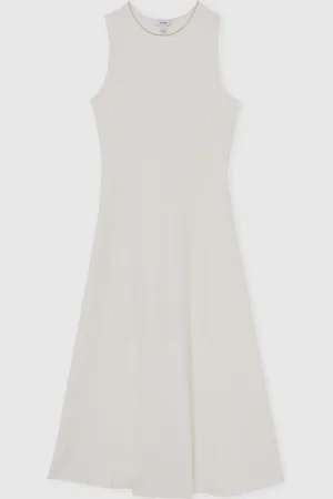 Reiss Nilo Seam Detail Knitted Midi Dressmedium