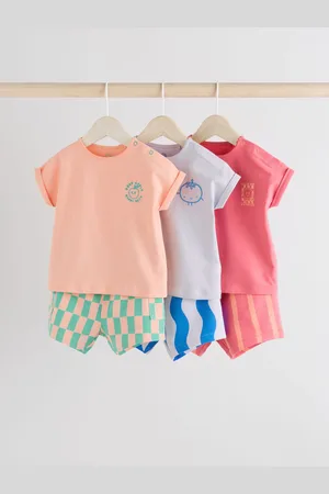 Next Baby top og shorts 3 pakkesæt7480cm