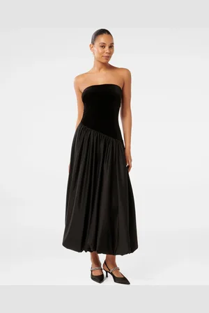 Forever New Delilah Velvet Bubble Hem Midi Kjole40