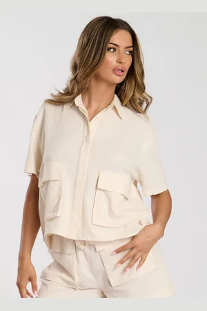 South Beach Linen Blend Short Sleeve Utility Shirt42