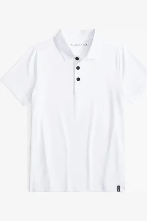 Abercrombie & Fitch White Polo Shirt7 - 8 år (122 - 128cm)