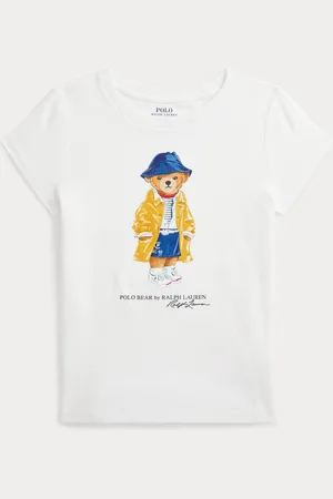 Ralph Lauren Girls Polo Bear Jersey 100% Cotton T-Shirt4 år (104cm)