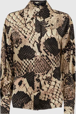 Reiss Flora Silk Print Drape Back Shirt38
