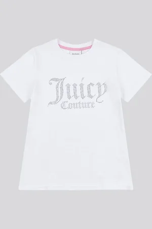 Juicy Couture Girls Fitted Diamante 100% Cotton T-Shirt10 - 11 år (140 - 146cm)