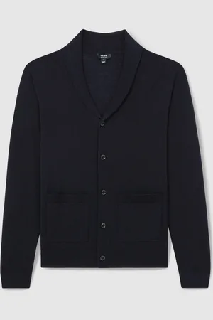 Reiss Taunton Merino Wool Shawl-Collar CardiganM