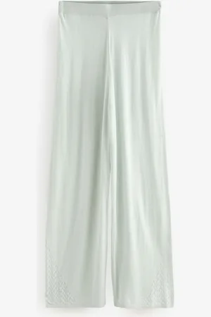 Laura Ashley Pointelle Wide Leg Lounge Trouserslarge