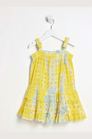 River Island Girls 100% Cotton Broidery Tie Dye Dress9298cm