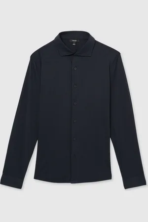 Reiss Duke Cotton-Jersey Button-Through ShirtM