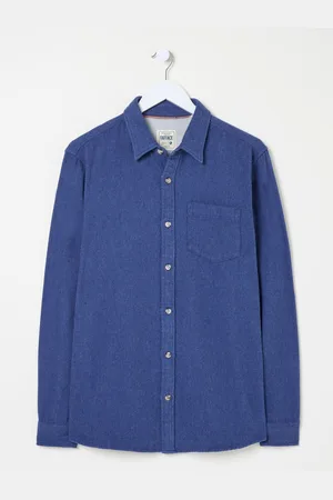 Fat Face FatFace 100% Cotton Long Sleeve Brushed Plain Shirt4XL høj