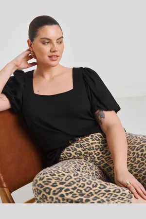 Simply Be Puff Sleeve Rib T-Shirt44