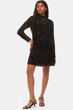 Whistles Petite Hot Fix Floral Velvet Dress40