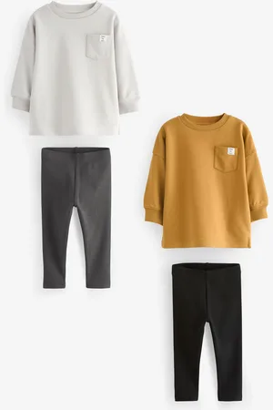Next Long Sleeve T-Shirt & Leggings Set 2 Pack (3mths-7yrs)9 - 12 måneder (74 - 80cm)