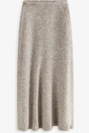 Next Co-ord Soft Touch Column Knitted Maxi Skirt with WoolL Reg