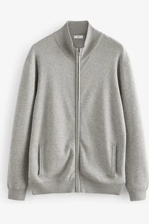 Next Texture Regular Fit 100% Cotton Premium Zip-Through JumperXXL