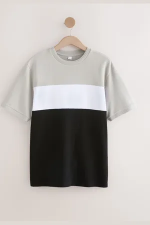 Next Tekstureret farveblok T-shirtStor