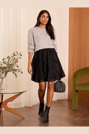 Love & Roses Chiffon Ruffle Mini Skirt46