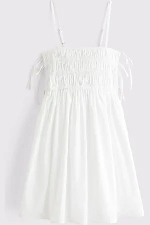 Abercrombie & Fitch Smocked Babydoll Maxi Dressmedium