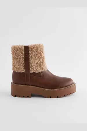 Next Forever Comfort Teddystof Chunky Ankel Støvler