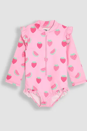 JoJo Maman Bébé Strawberry Long Sleeve Swimsuit7480cm