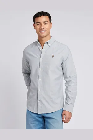 U.S. Polo Assn. U. S. Polo Assn. Mens Peached 100% Cotton Oxford ShirtX-Large