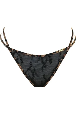 Pour Moi India Leopard Embroidered Strappy Tanga Thong46