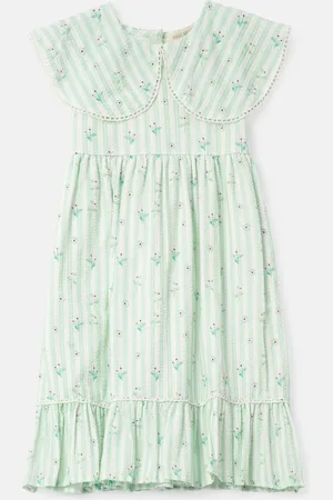 Angel & Rocket Ellery Stripe Collar Ditsy Floral 100% Cotton Dress7 år (122cm)
