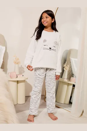 Lipsy London 3D Cat Soft Touch Fleece Pyjamas (2-16yrs)3 - 4 år (98 - 104cm)