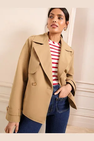Love & Roses Wrap Belted Short Trench Jacket46