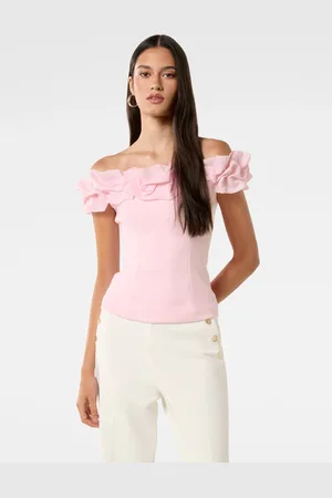 Forever New Stephanie Flæsekant Crepe Bustier TopX-Small