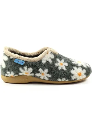 Lunar Grå Daisy Full Slippers