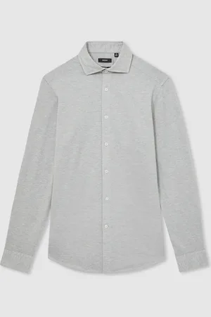 Reiss Nate Cotton-Blend Jersey Cutaway-Collar ShirtXS