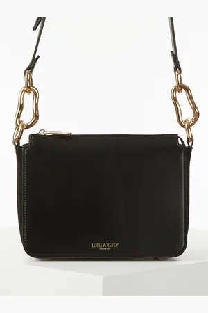 Luella Grey Margarita Zip Top Winter Cross-Body Black BagEn