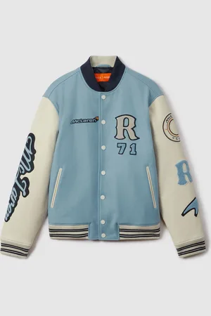 Reiss X McLaren F1 Team McLaren F1 Leather Varsity JacketL