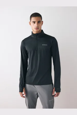 Columbia Three Pitch Half Zip Black Sweat Topsmall