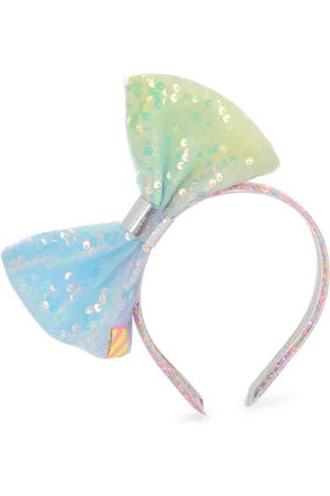 Billieblush Multicolour Sequin Bow Logo 100% Cotton Headbanden