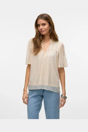VERO MODA Short Sleeve Dobby BlouseXL 14
