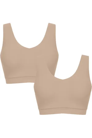Chantelle Soft Stretch Seamless V-Neck Padded Crop Tops 2 PackM-L